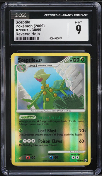 CGC 9 Sceptile Reverse Holo - Arceus