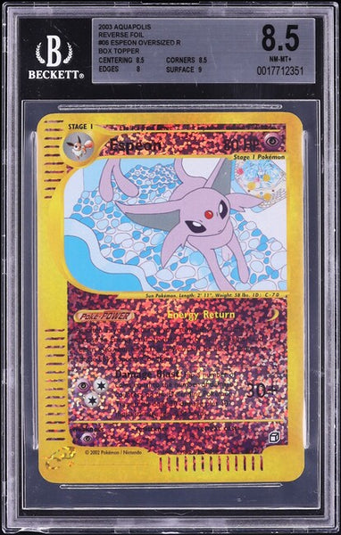 BGS 8.5 Espeon Aquapolis Box Topper
