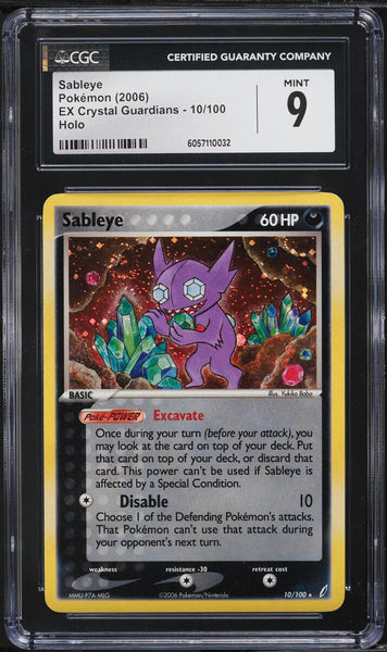 CGC 9 Sableye Holo - Ex Crystal Guardians