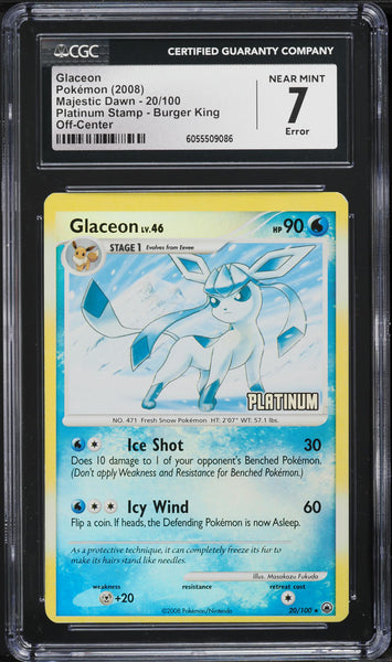 CGC 9 Glaceon Reverse Holo MISCUT - Burger King Promo