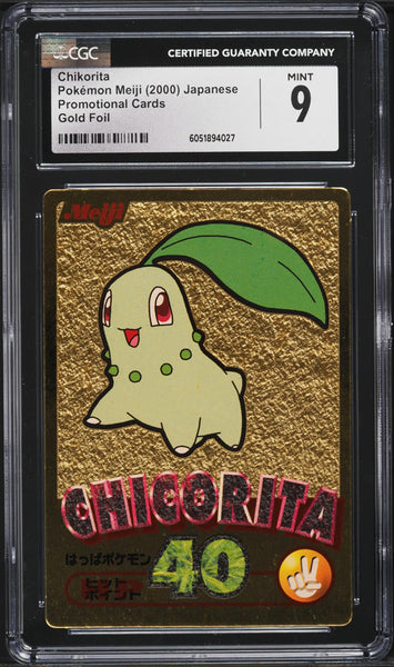 CGC 9 Chikorita Meiji Gold Promo