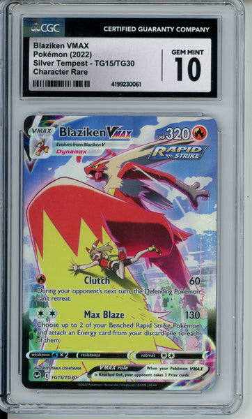 CGC 10 Blaziken Vmax - Silver Tempest