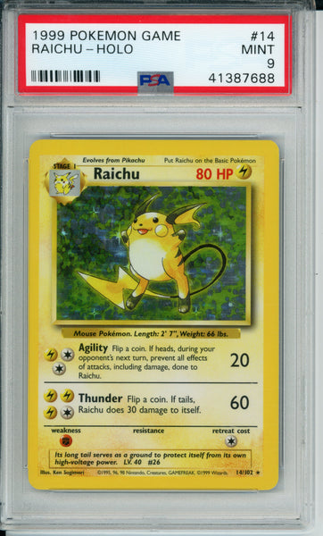 PSA 9 Raichu Base Set Holo