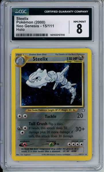 CGC 8 Steelix Neo Holo Unlimited