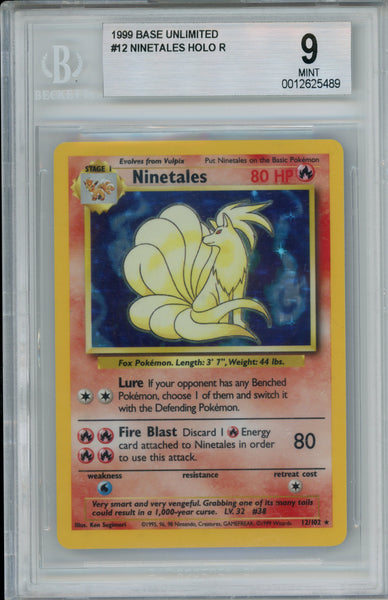 BGS 9 Ninetales Base Set Unlimited Holo