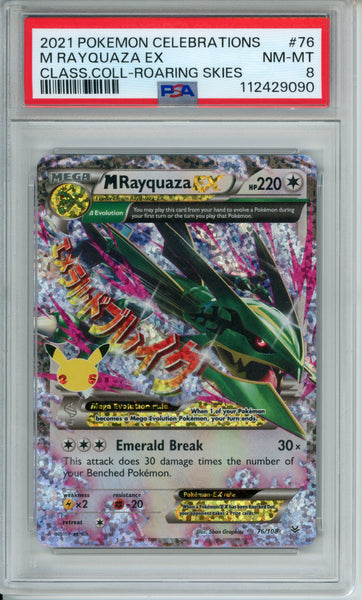 PSA 8 M Rayquaza Ex - Celebrations
