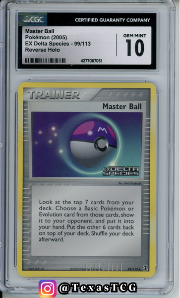 CGC 10 Master Ball Delta Species - Reverse Holo